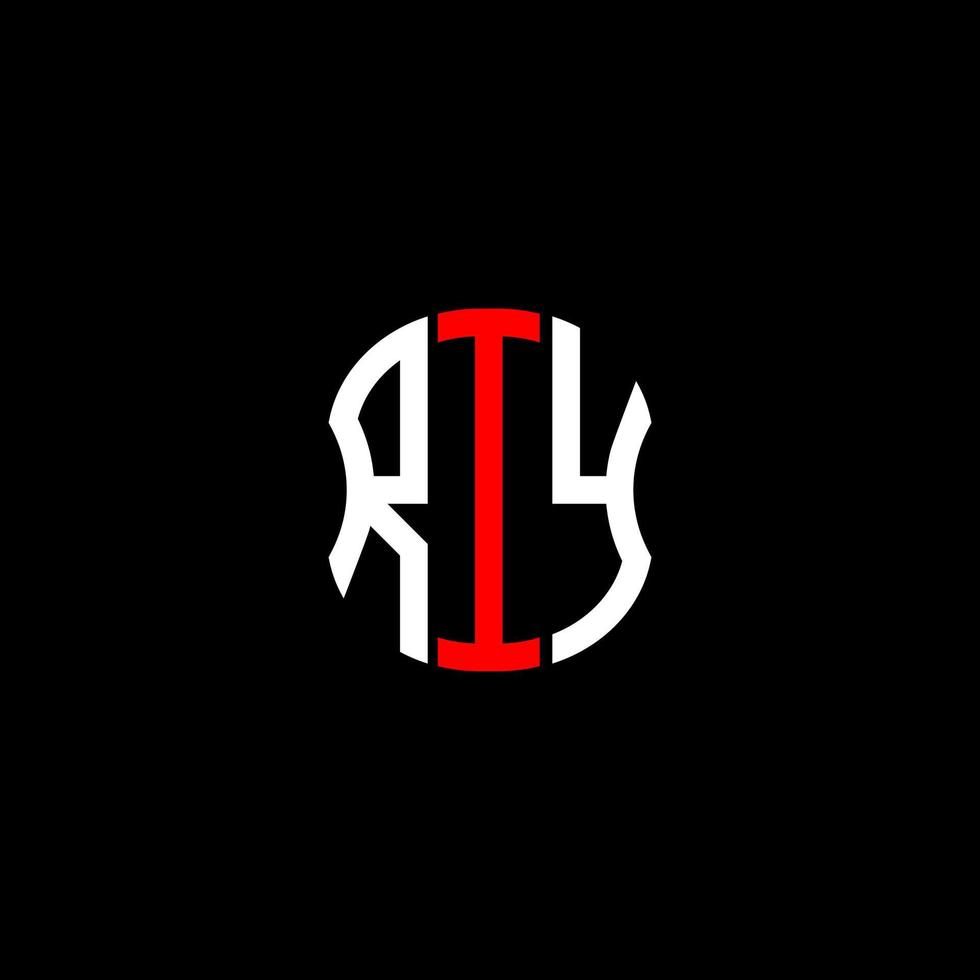riy brief logo abstraktes kreatives design. riy einzigartiges Design vektor