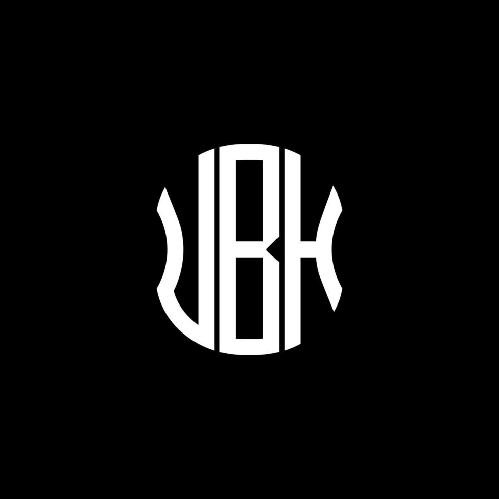 ubh brief logo abstraktes kreatives design. ubh einzigartiges Design vektor