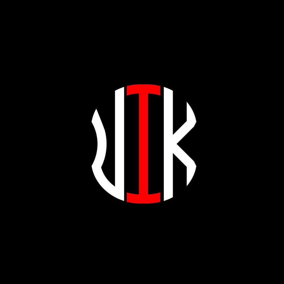 uik Brief Logo abstraktes kreatives Design. uik einzigartiges Design vektor