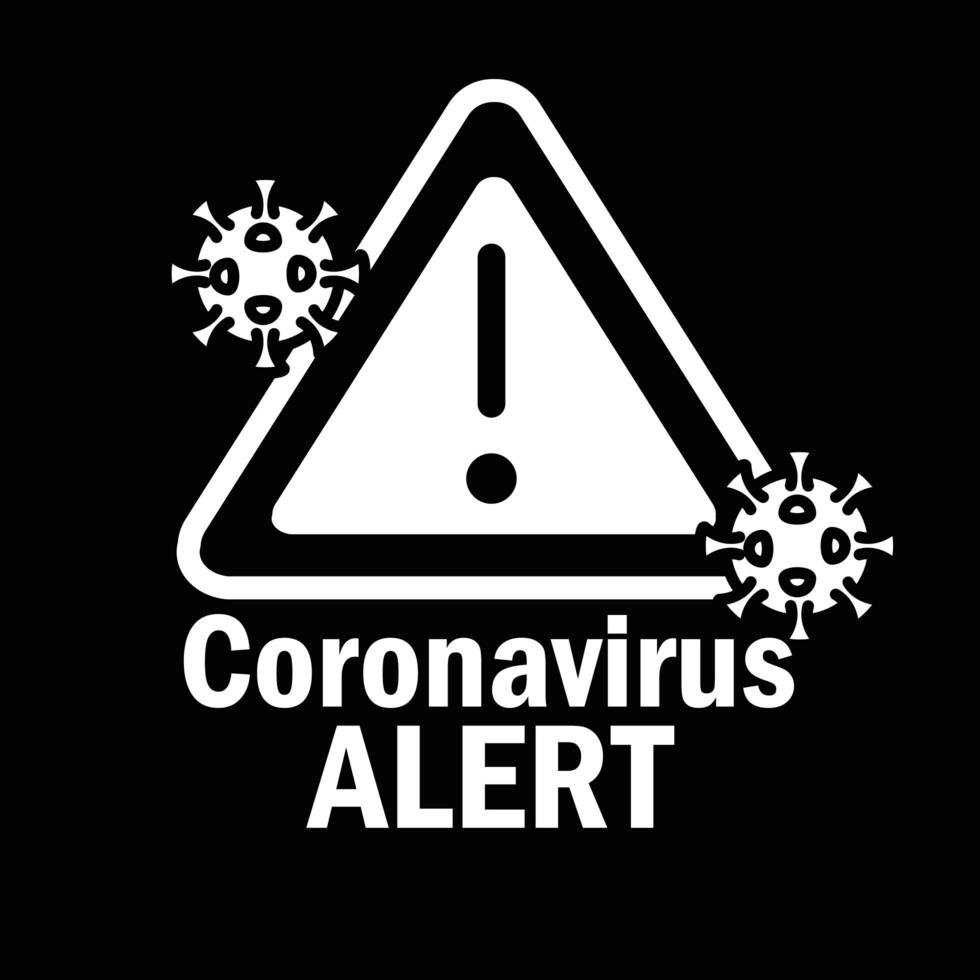 coronavirus varning med piktogram tecken vektor