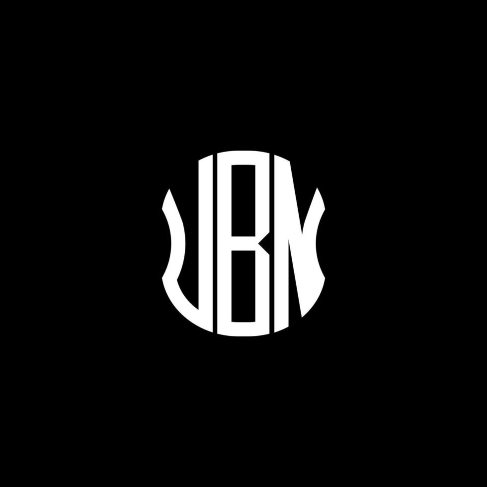 ubn brev logotyp abstrakt kreativ design. ubn unik design vektor