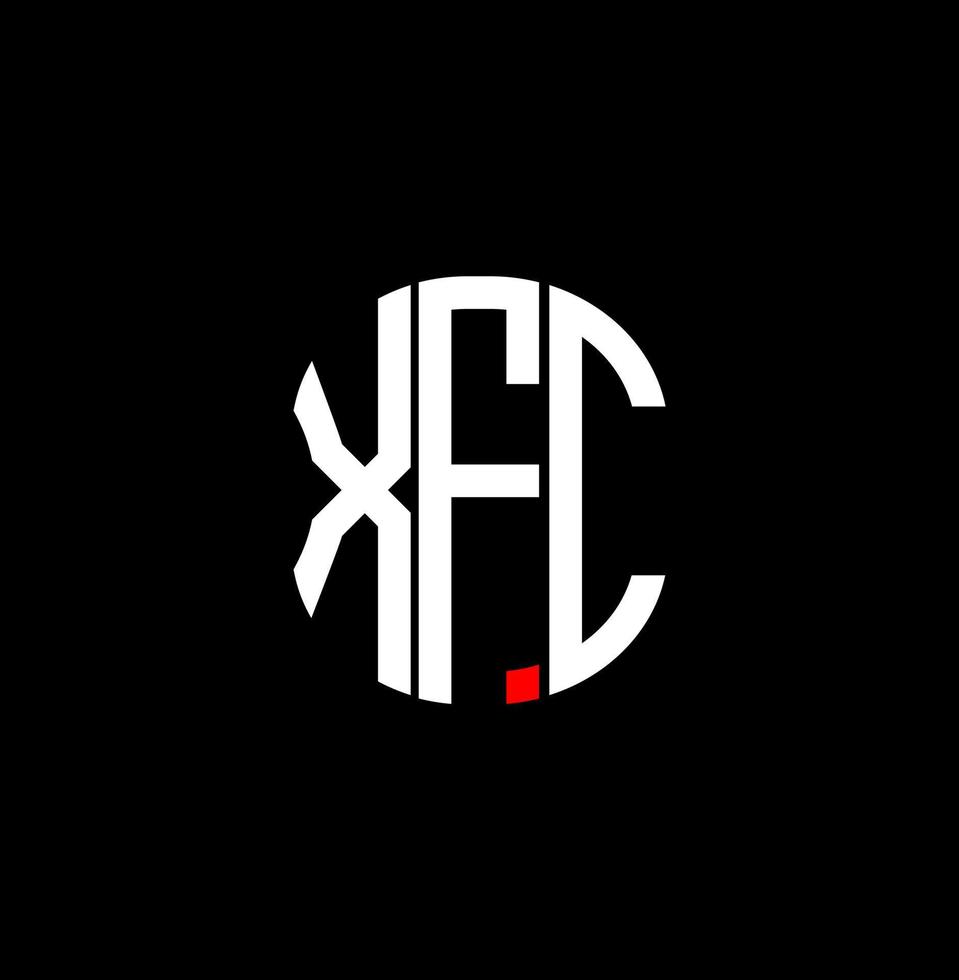 xfc Brief Logo abstraktes kreatives Design. xfc einzigartiges Design vektor