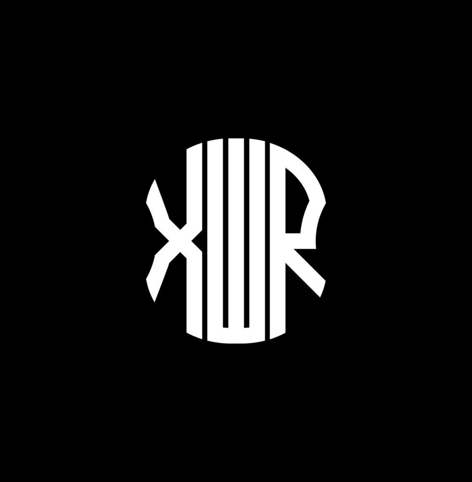 xwr Brief Logo abstraktes kreatives Design. xwr einzigartiges Design vektor