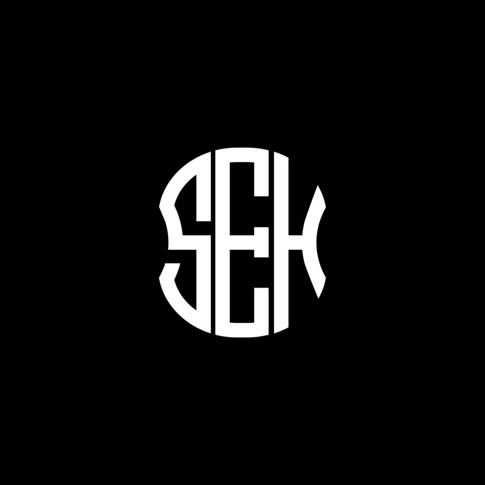 seh brev logotyp abstrakt kreativ design. seh unik design vektor