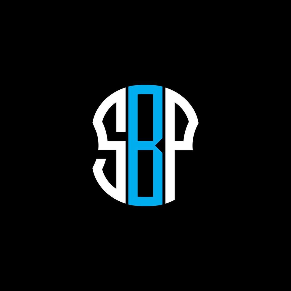 sbp brev logotyp abstrakt kreativ design. sbp unik design vektor