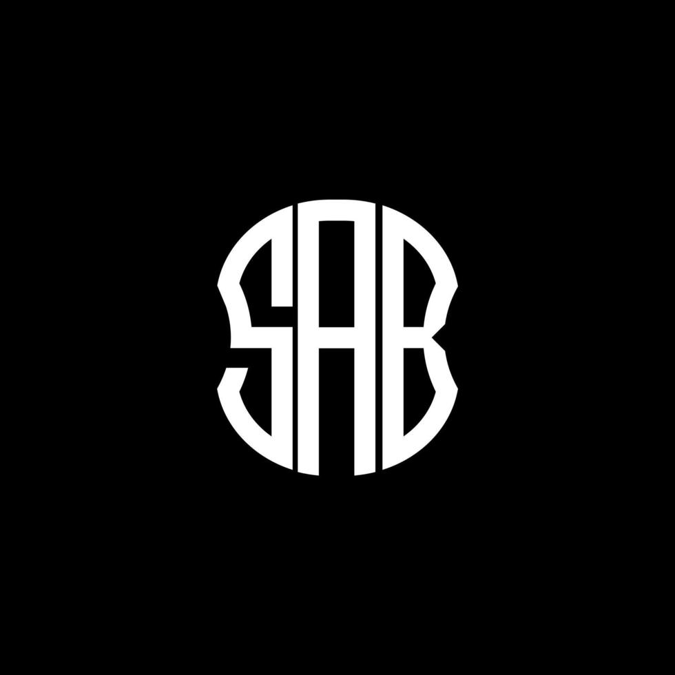 sab brev logotyp abstrakt kreativ design. sab unik design vektor