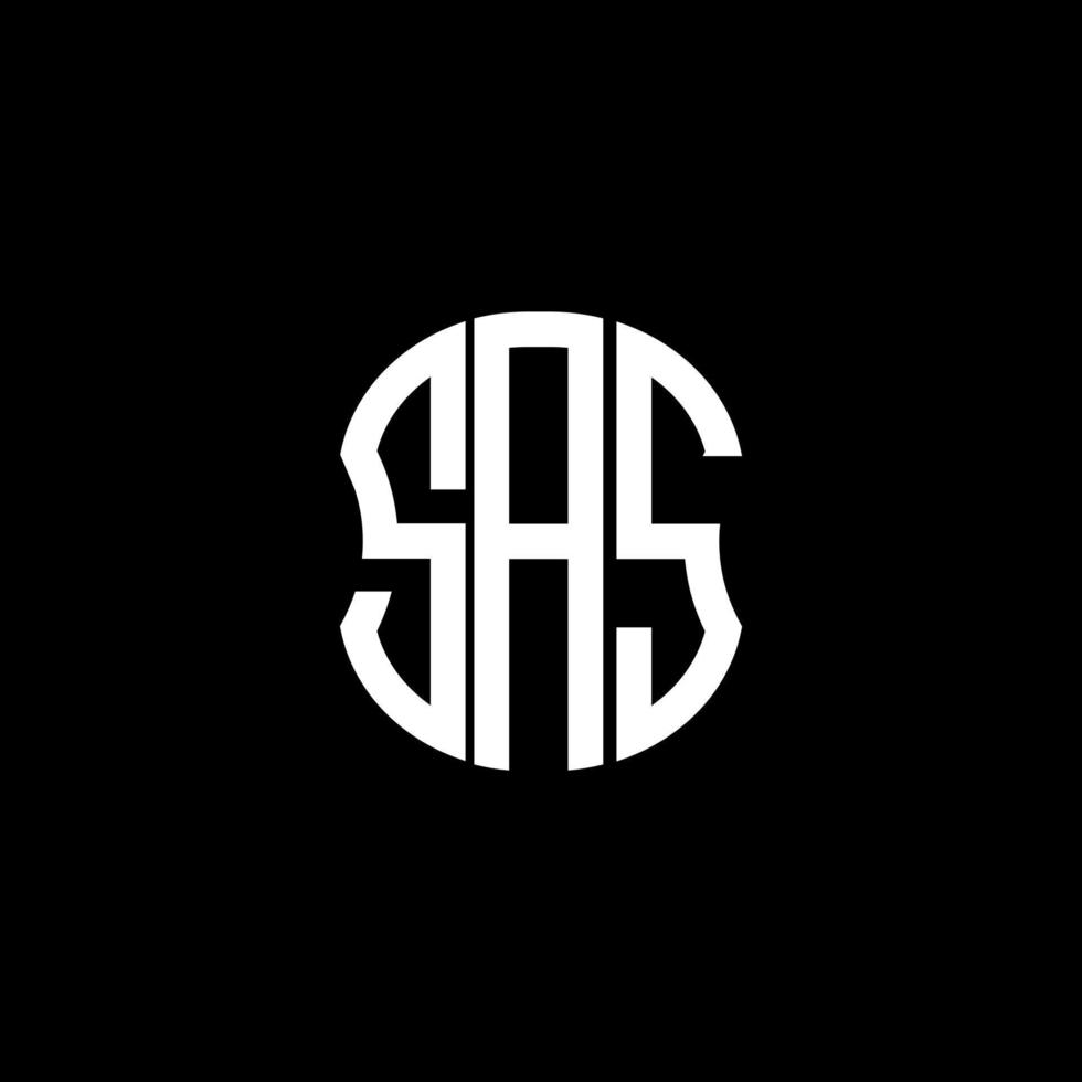 sas brev logotyp abstrakt kreativ design. sas unik design vektor