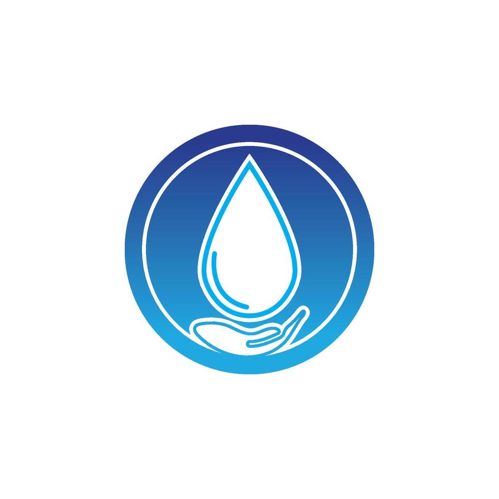 Wassertropfen-Logo-Schablonenvektor vektor