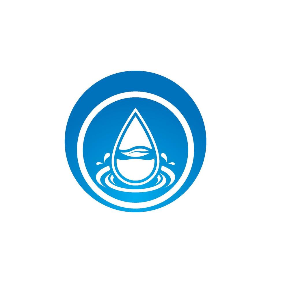 Wassertropfen-Logo-Schablonenvektor vektor