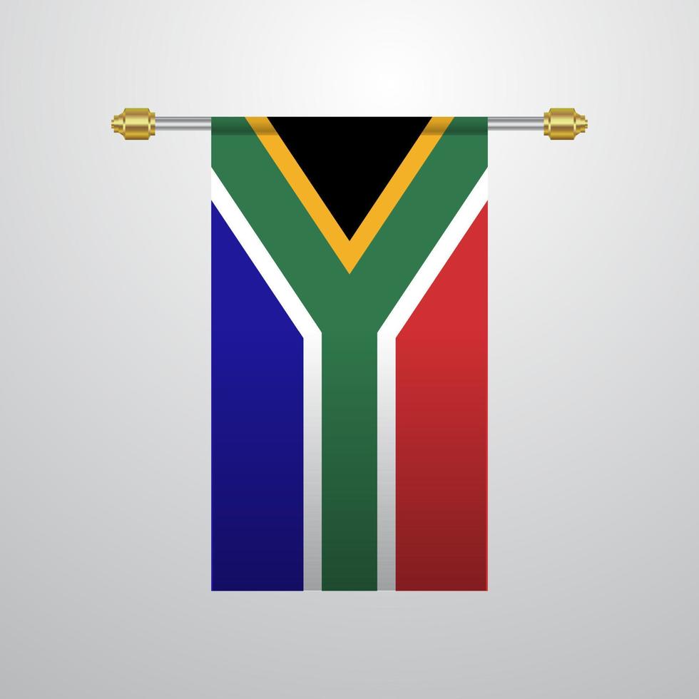 söder afrika hängande flagga vektor