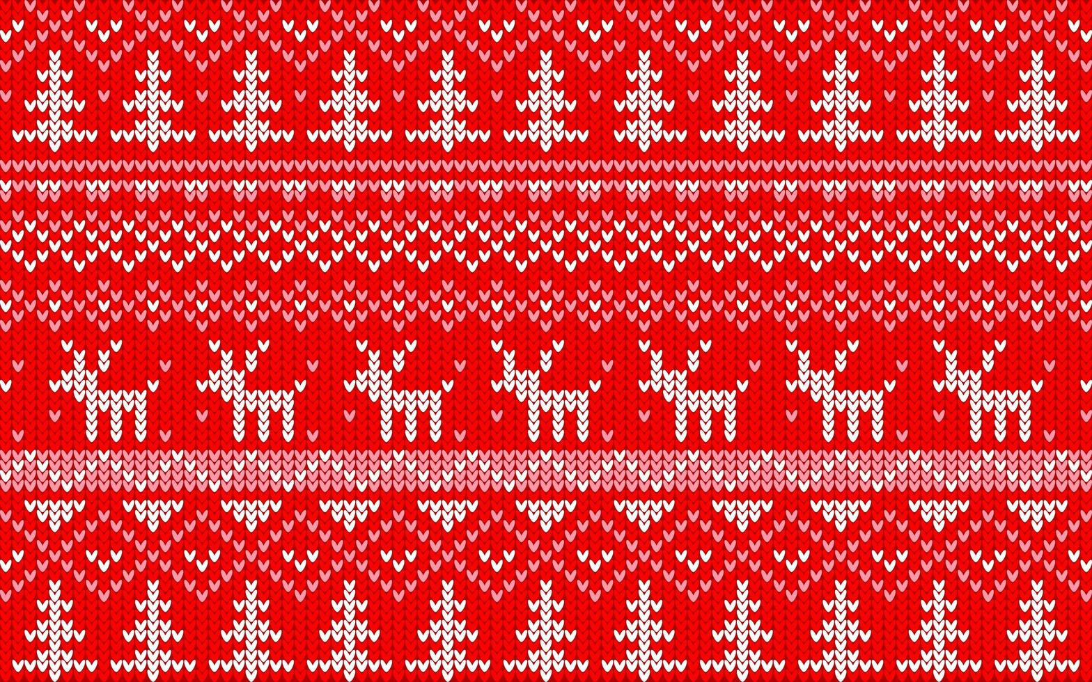 Weihnachts-Jaquard-Muster rot und weiß vektor