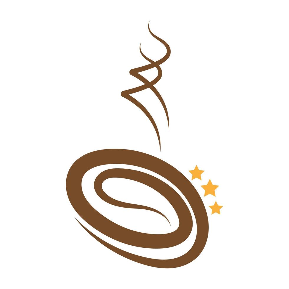 kaffe logotyp ikon design vektor