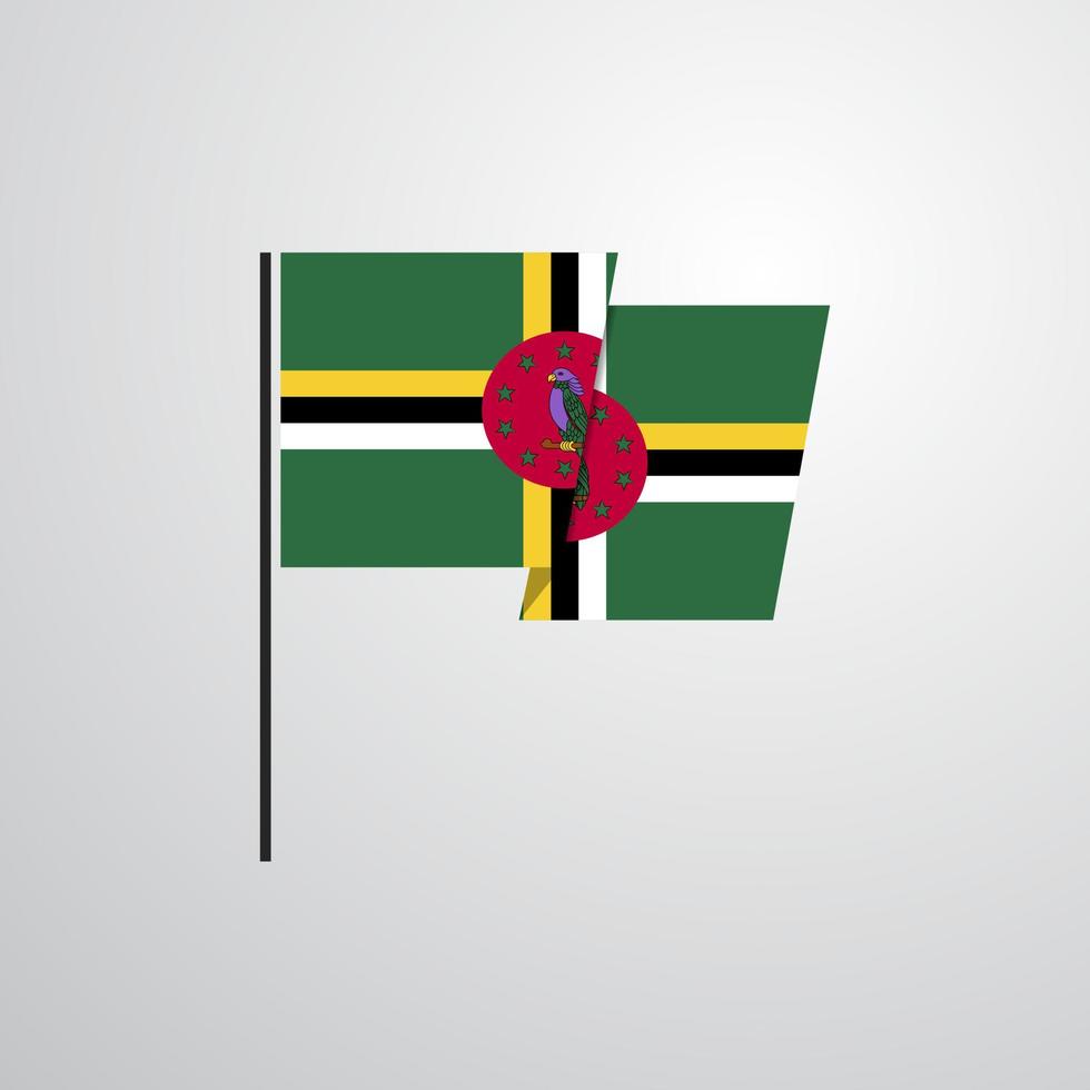 dominica vinka flagga design vektor