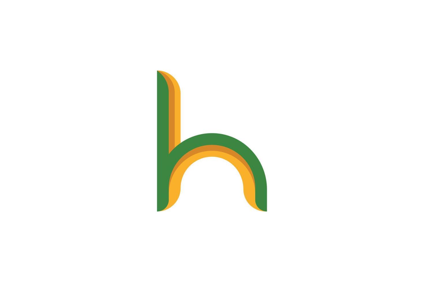 buntes h-logo vektor