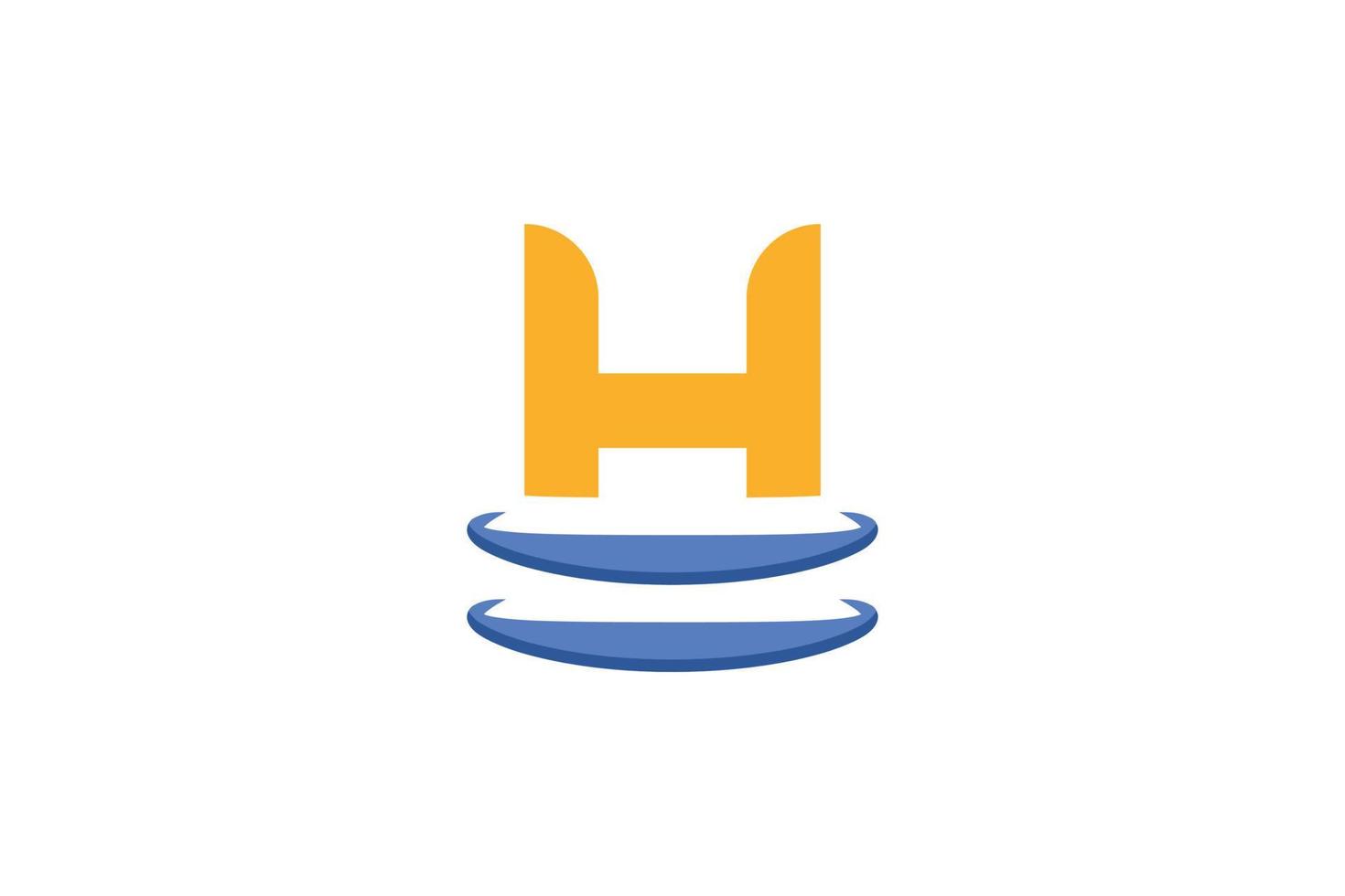 buntes h-logo vektor