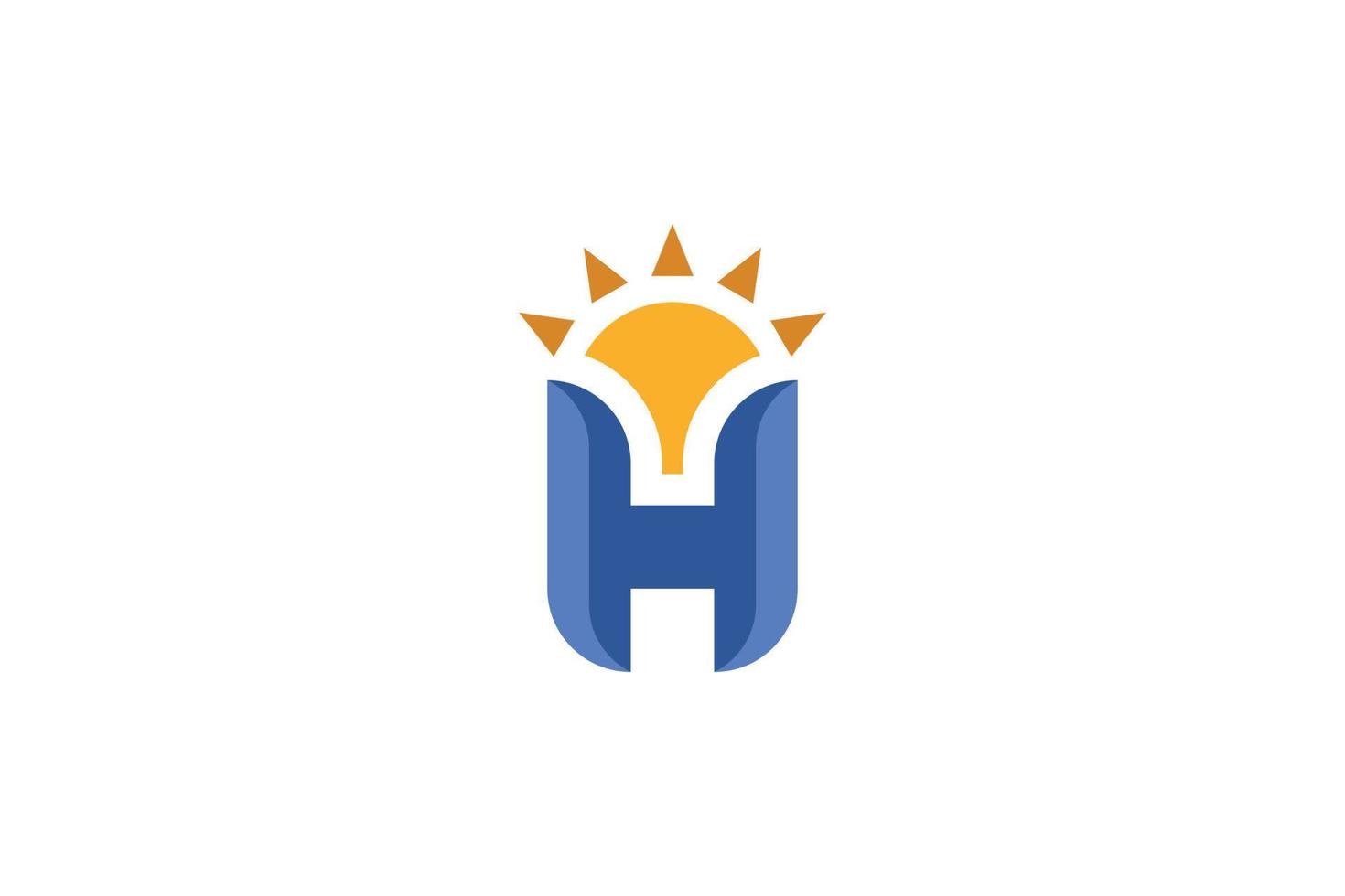 buntes h-logo vektor