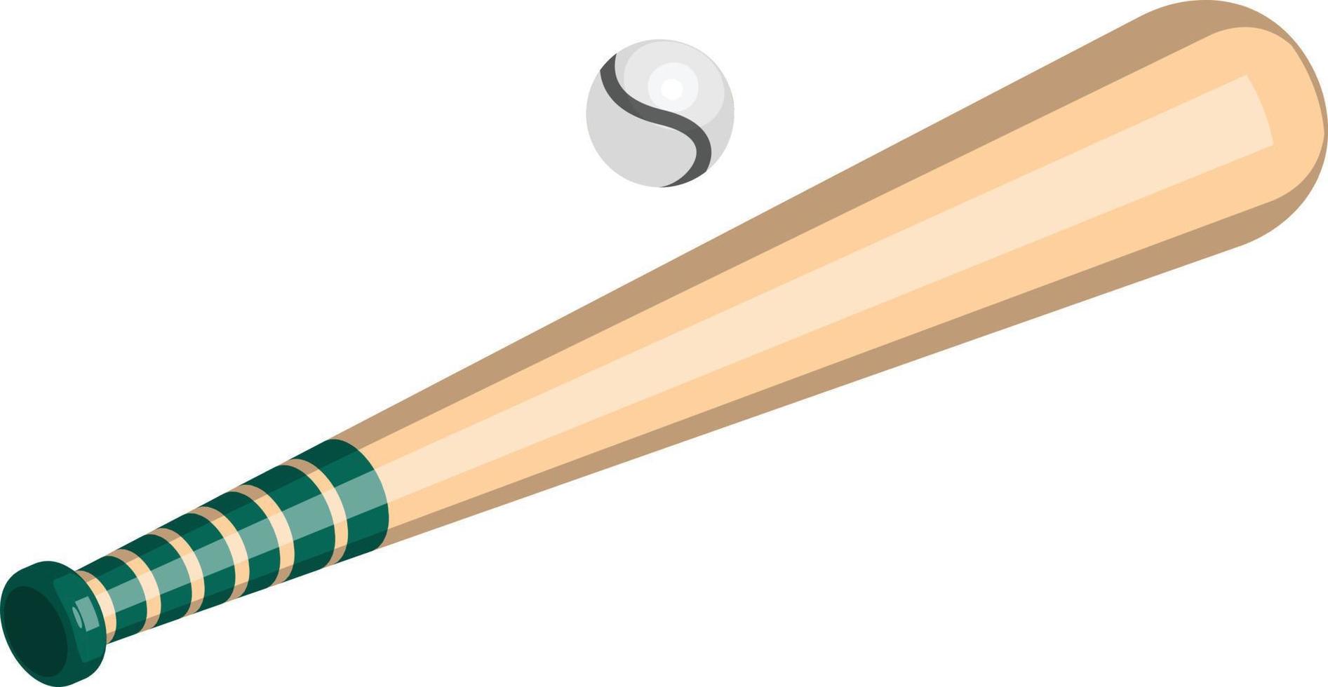 baseboll illustration i 3d isometrisk stil vektor