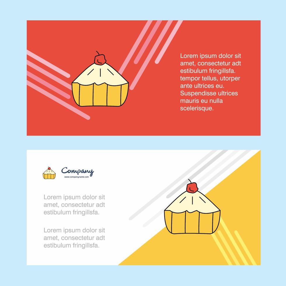 Kuchen abstrakte Firmenkundengeschäft-Bannerschablone horizontale Werbungsgeschäftsfahne vektor