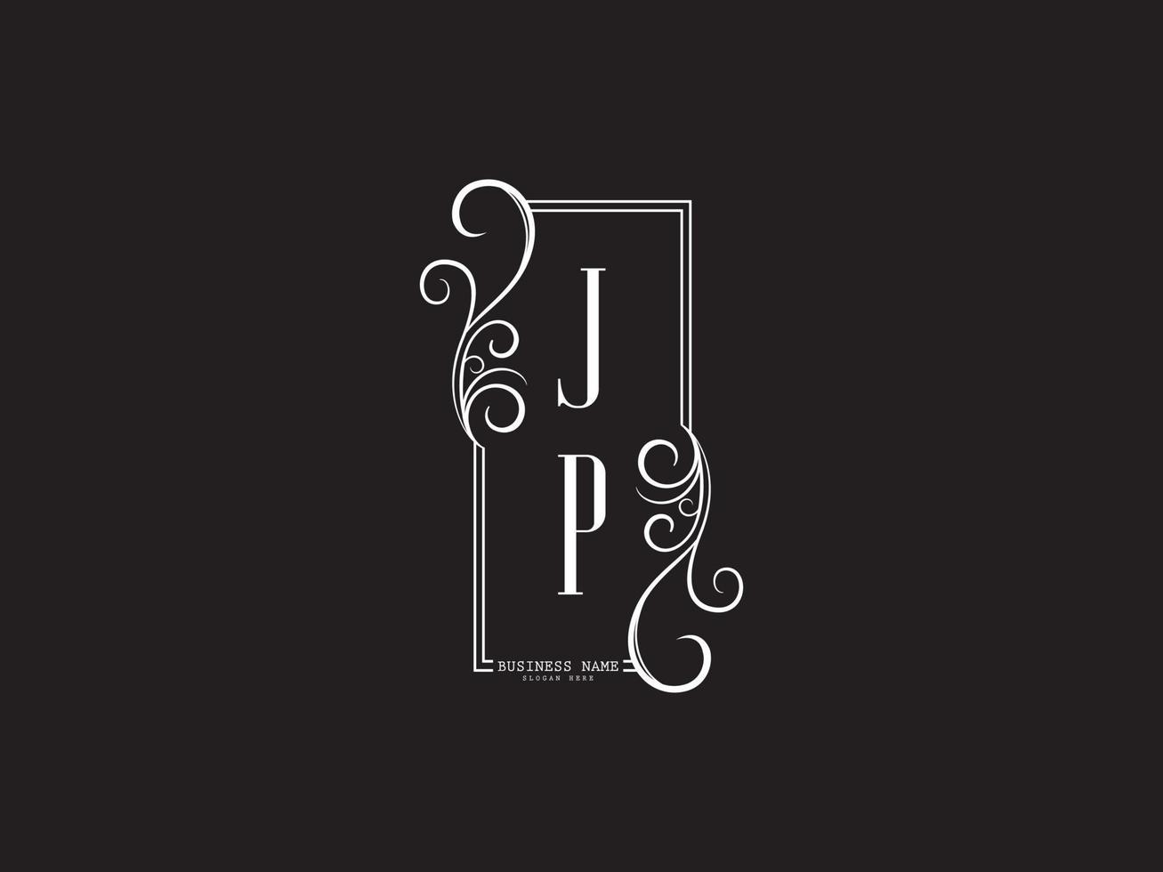 Initialen jp pj Logo-Symbol, kreatives jp Luxus-Buchstaben-Logo-Bilddesign vektor