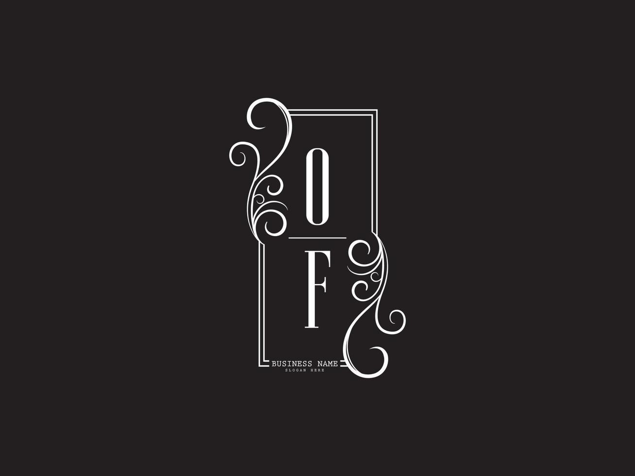 Luxus von FO von Logo-Buchstaben-Vektorgrafiken vektor
