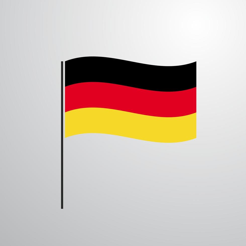 Tyskland viftar med flaggan vektor
