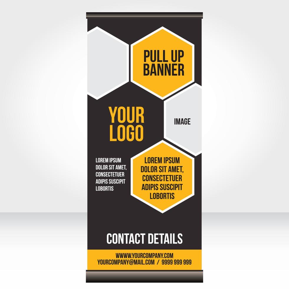 Roll-up-Banner Pull-up-Vorlage leeres Design vektor