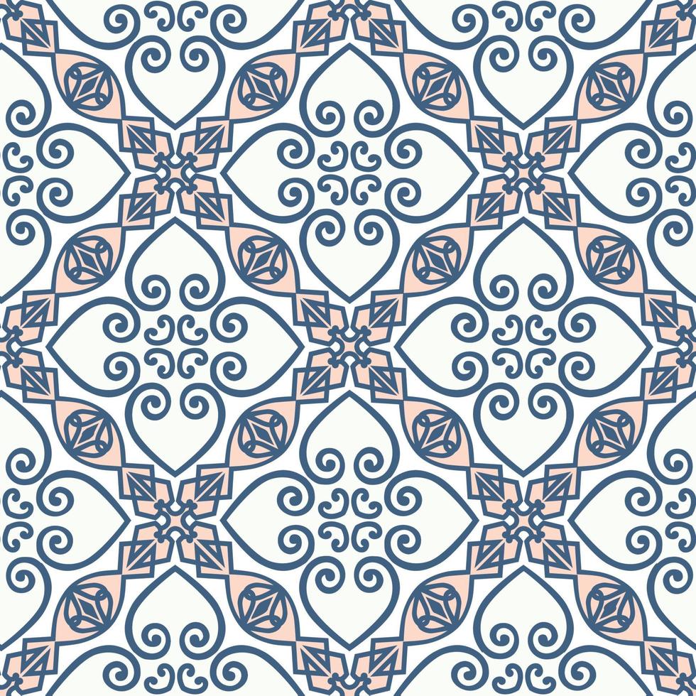 abstrakt blommig sömlös mönster. mosaik- blommig dekorativ bakgrund. muslim prydnad i arab orient stil med arabiska, turkiska, indisk motiv. Bra för tyg, textil, bakgrund design vektor