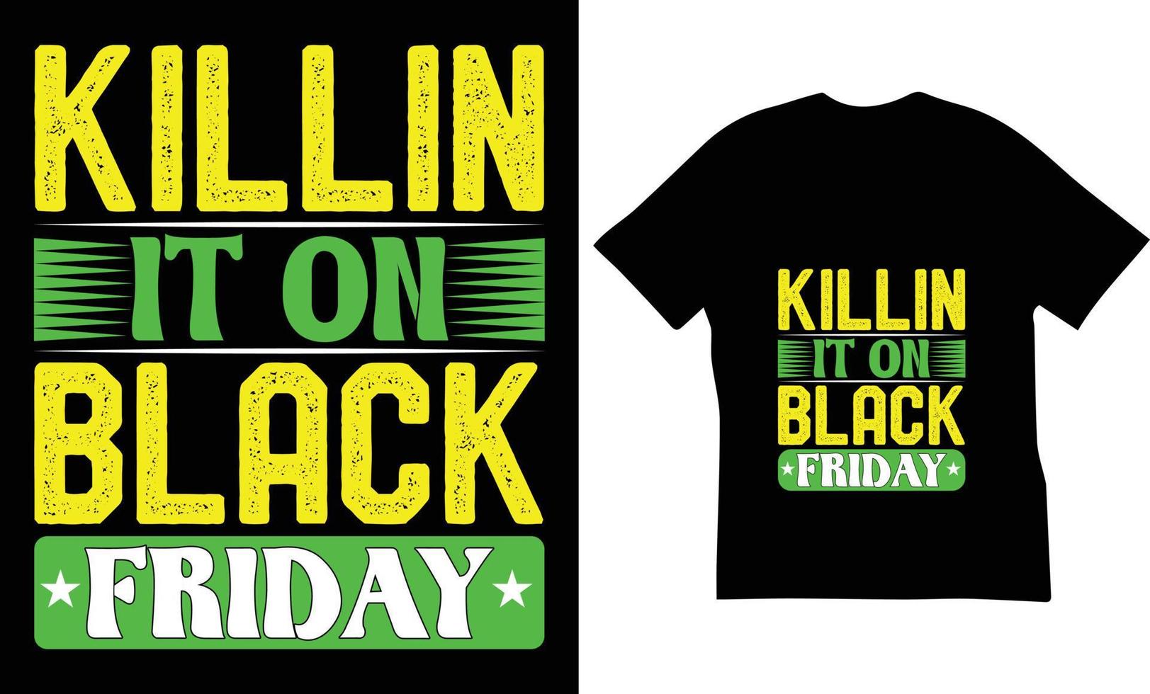 killin it on black friday t-shirt design. vektor
