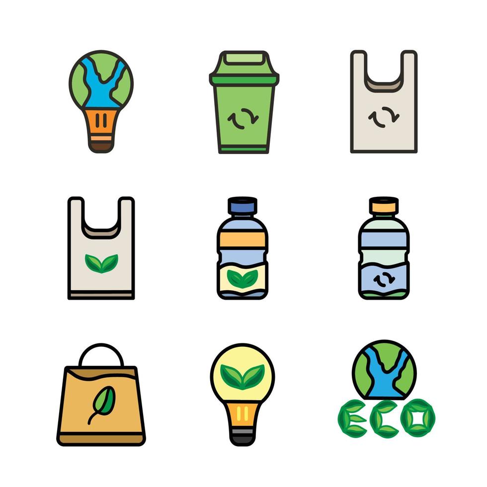 miljö- ikon vektor illustration, plast, flaska.