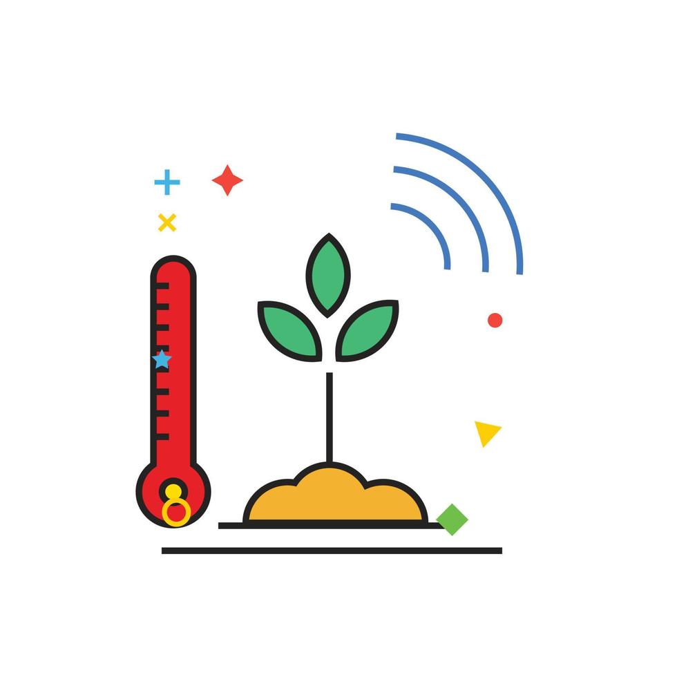 Smart Farming Icon, Landwirtschaft, Ökologie, digital. sehr geeignet für Websites, Apps und andere. vektor