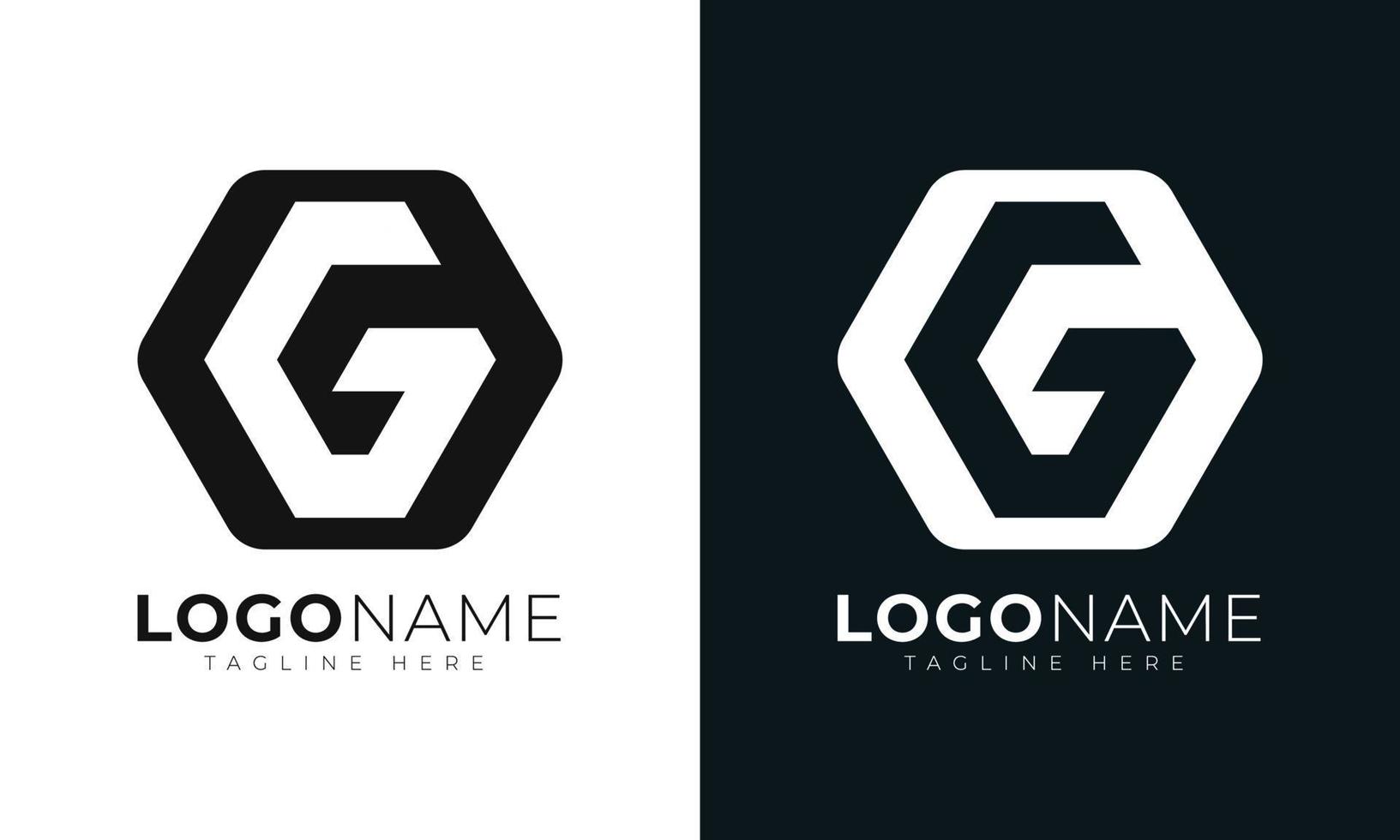 första brev g logotyp vektor design mall. med hexagonal form. polygonal stil.