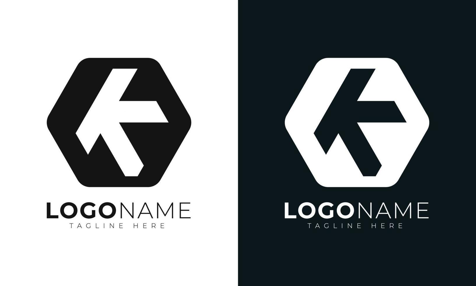 första brev k logotyp vektor design mall. med hexagonal form. polygonal stil.