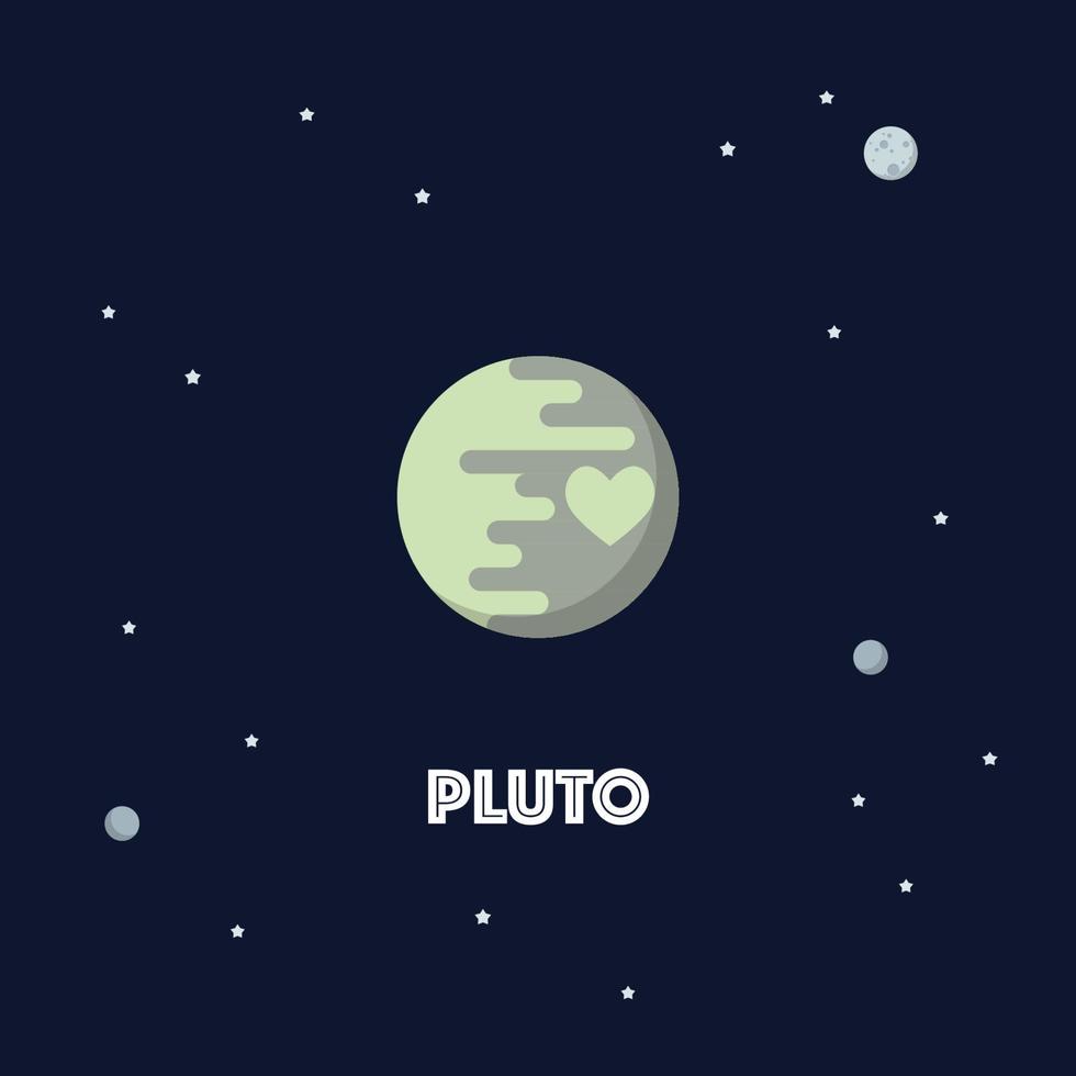 pluto på Plats bakgrund vektor