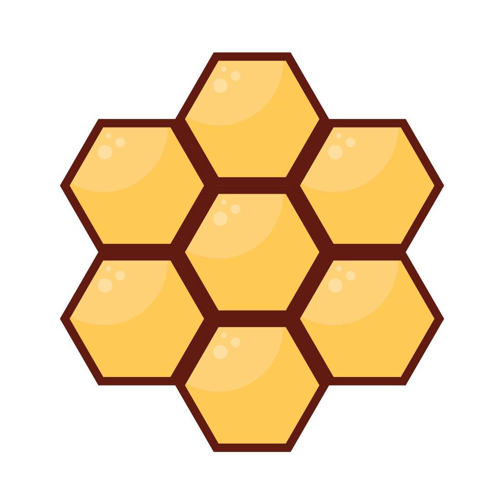 Bienenkamm-Logo-Design. Symbol. Schild. vektor