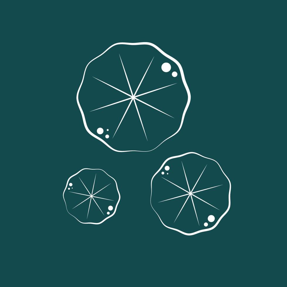 Seerosenblattmuster. Seerosenblatt-Logo-Design. vektor