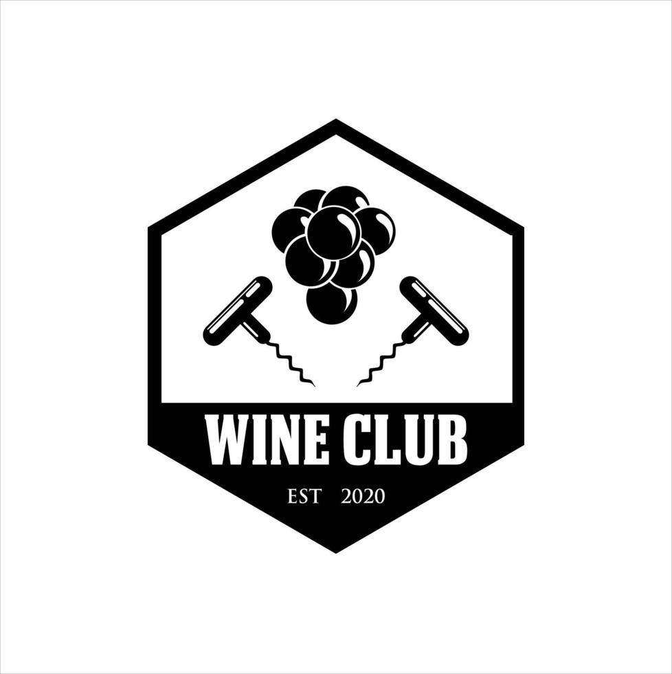 Wein-Logo-Design. Wein-Logo-Vorlage vektor