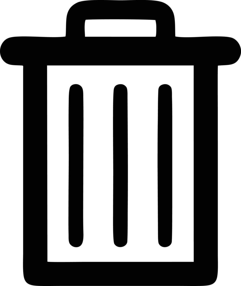 Papierkorb-Symbol. Recycling-Symbol schwarze Silhouette. Symboldesign recyceln vektor