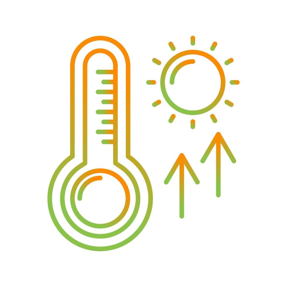 Vektorsymbol für hohe Temperaturen vektor