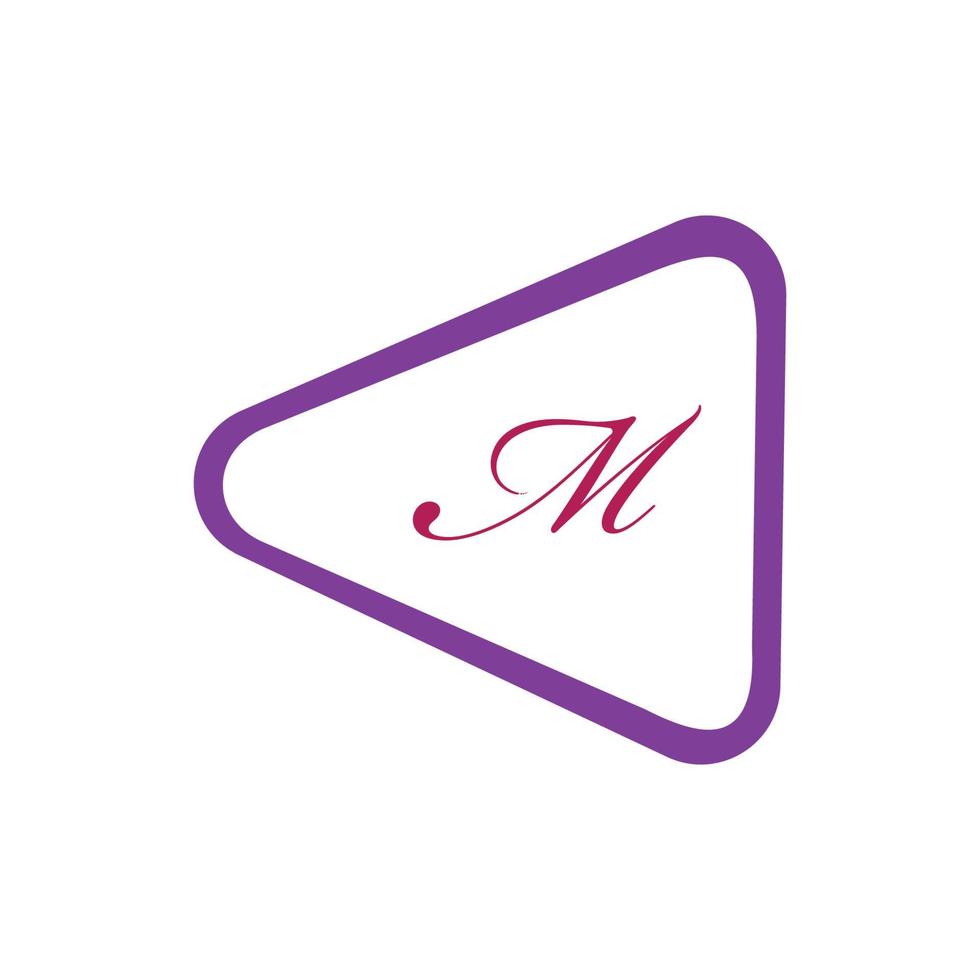 bokstaven m företagets företags abstrakt enhet vektor logotyp formgivningsmall