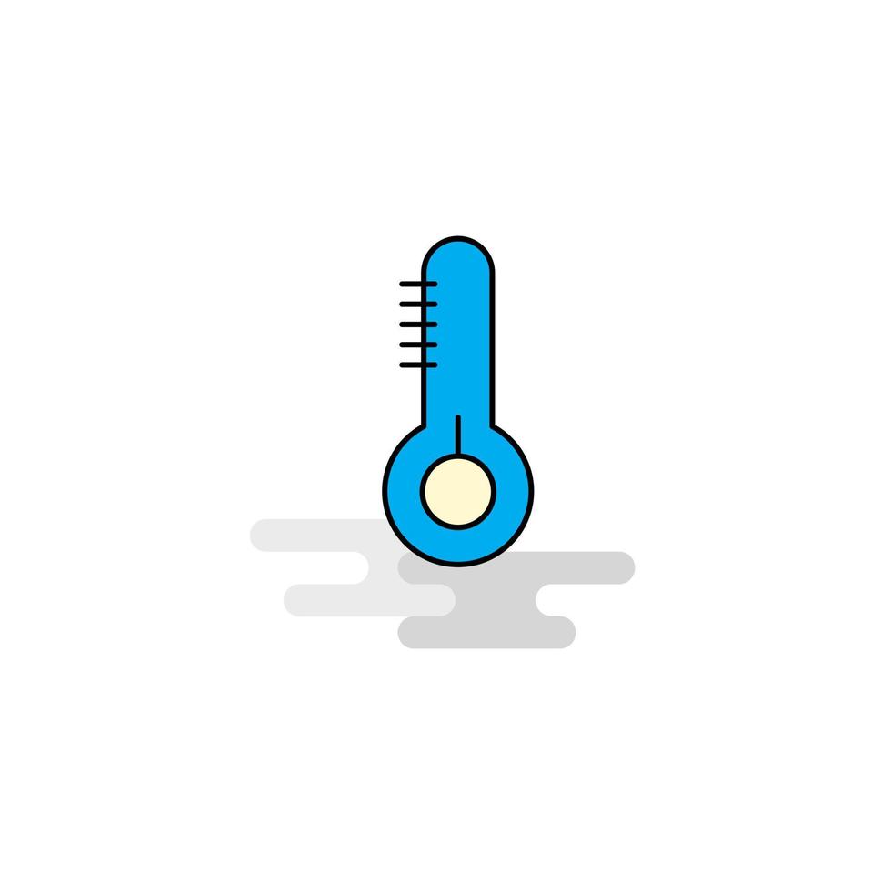 Symbolvektor für flaches Thermometer vektor