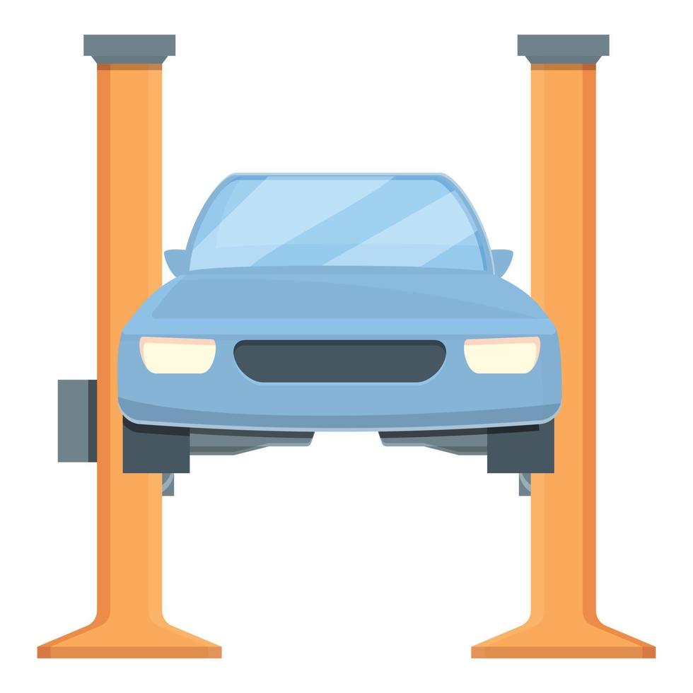 Elektroautolift-Symbol, Cartoon-Stil vektor