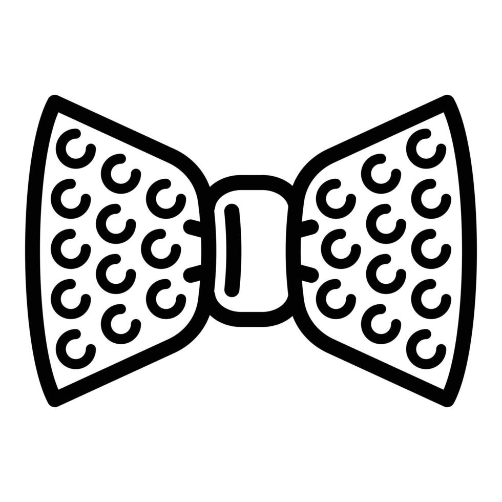 prickad rosett slips ikon, översikt stil vektor
