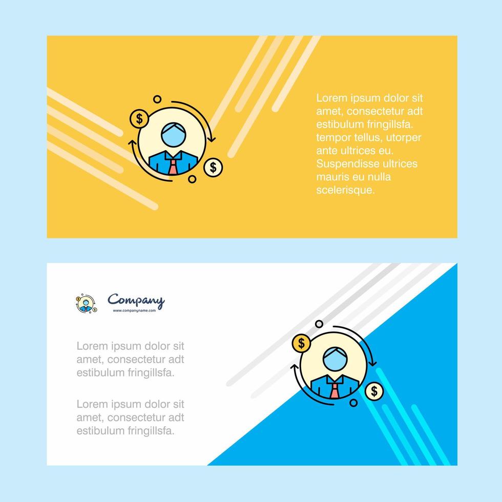 avatar abstrakt företags- företag baner mall horisontell reklam företag baner vektor