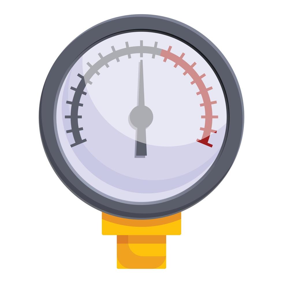 temperatur manometer ikon, tecknad serie stil vektor