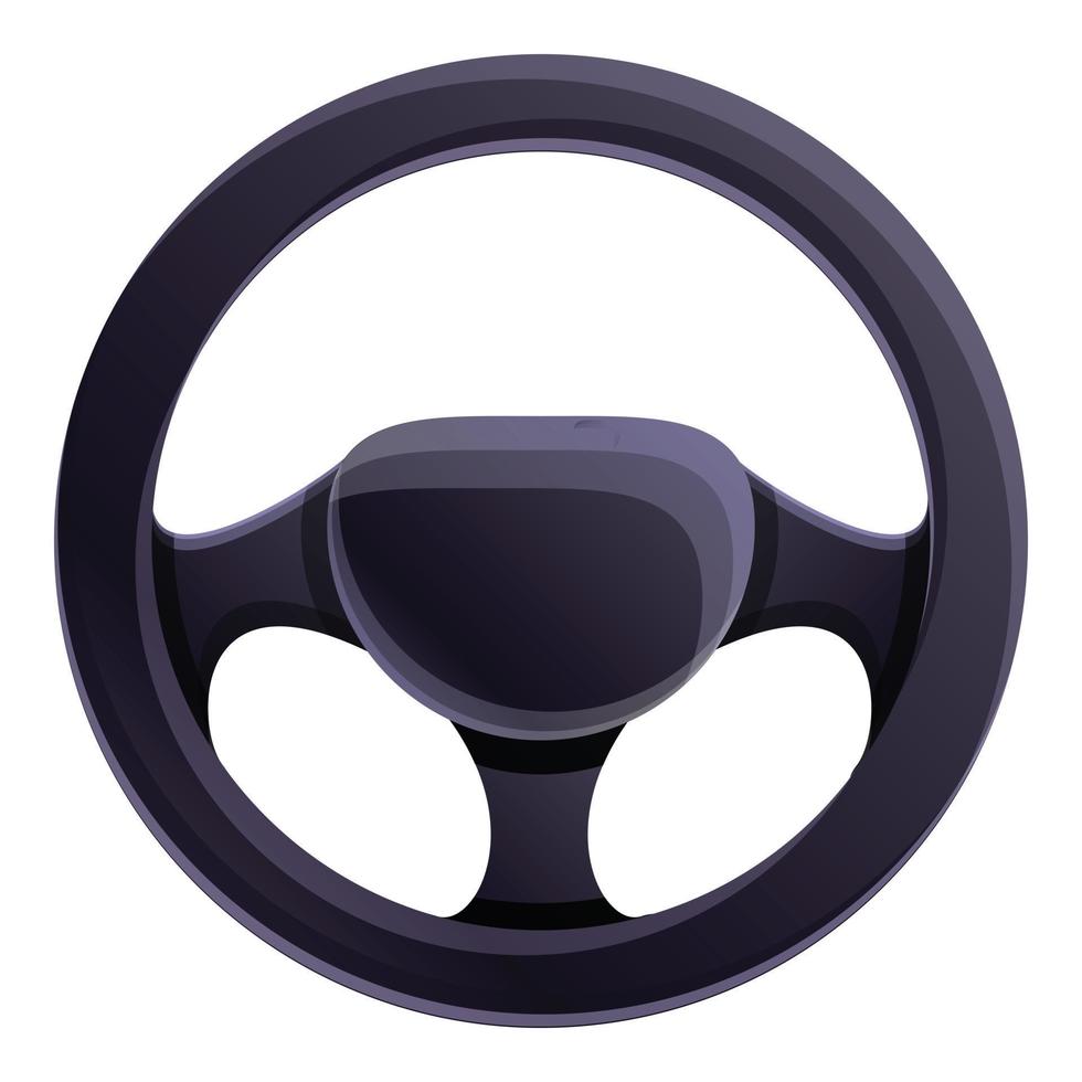 bil styrning hjul ikon, tecknad serie stil vektor