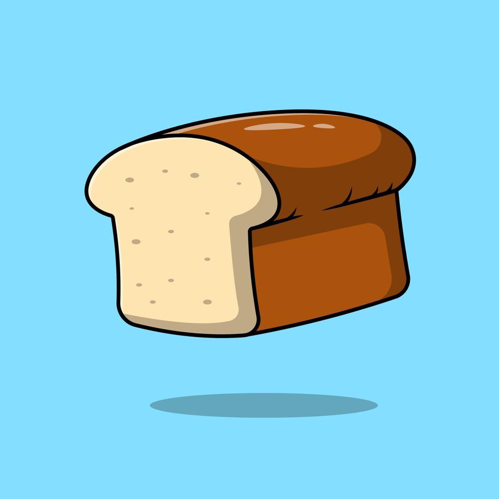 Brot-Cartoon-Vektor-Icons-Illustration. flaches karikaturkonzept. geeignet für jedes kreative Projekt. vektor