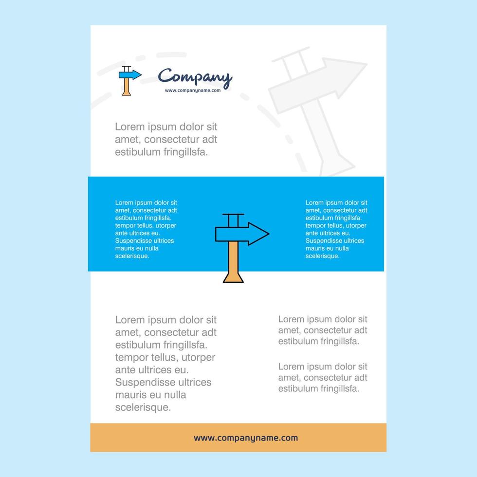 mall layout för riktning styrelse comany profil årlig Rapportera presentationer folder broschyr vektor bakgrund