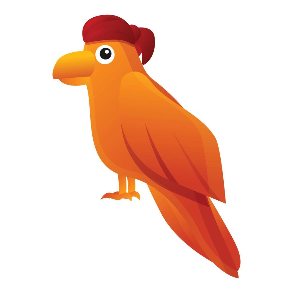 Piraten-Papagei-Symbol, Cartoon-Stil vektor