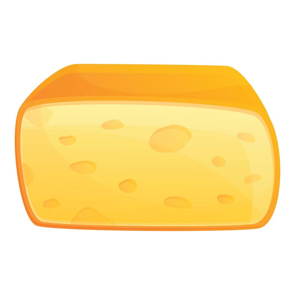 Slice-Käse-Symbol, Cartoon-Stil vektor