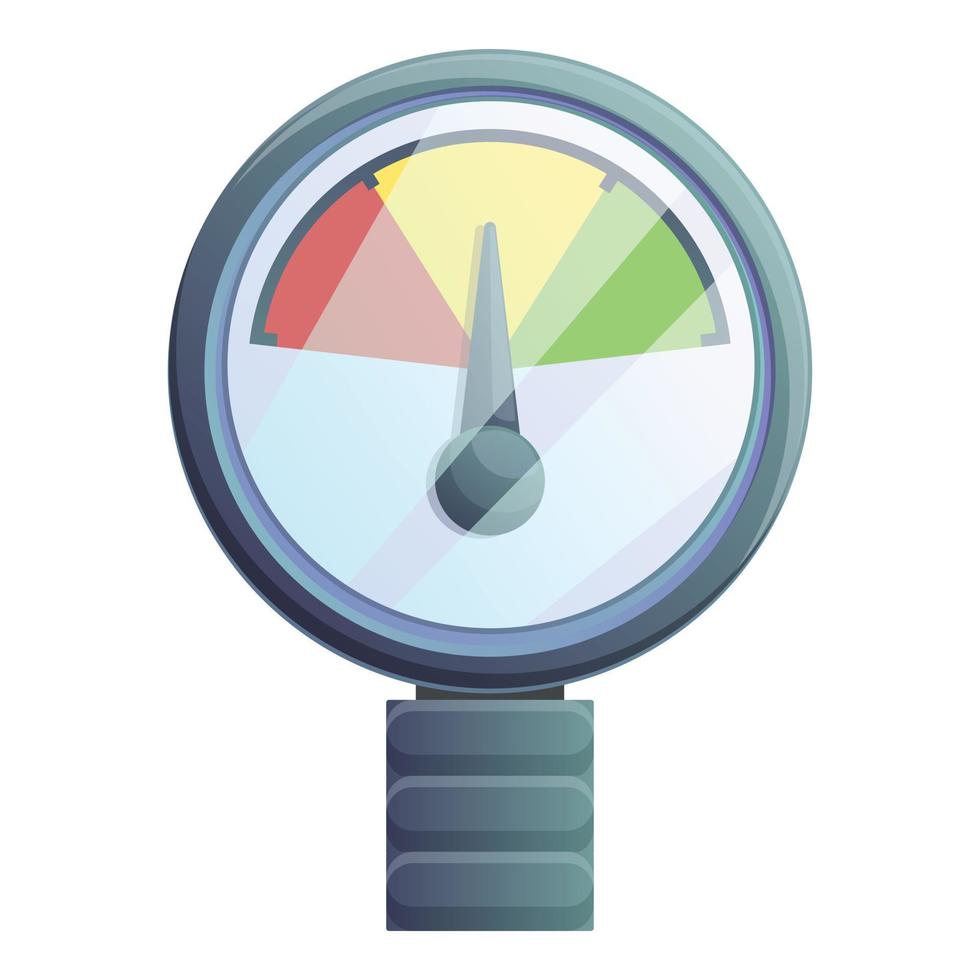 buntes Manometer-Symbol, Cartoon-Stil vektor